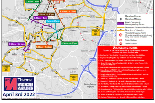 Manchester Marathon 2022 how to book car parking tram stops